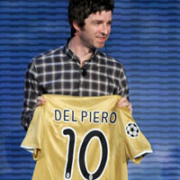 Oasis Presented With Signed Alessandro Del Piero Shirt On Italian TV