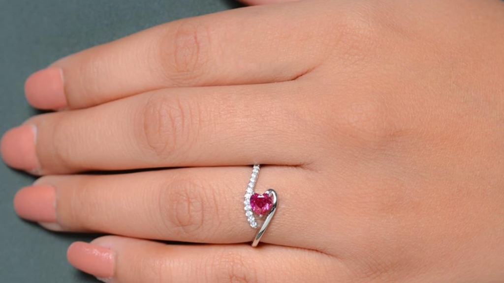 Heart Shape Silver Ring